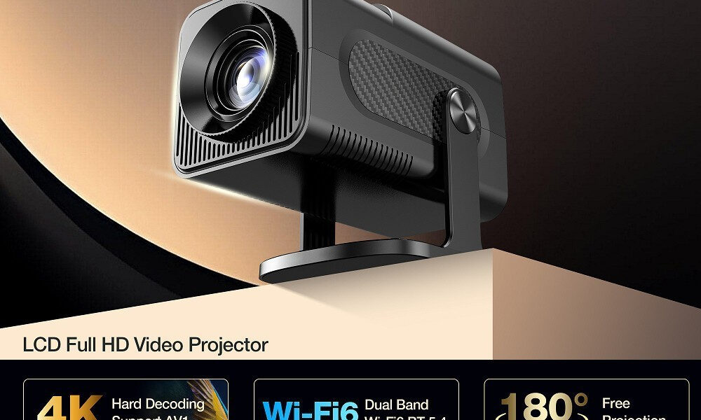 Projetor Portátil 4k HY320 Smart Android Wi-fi Hd 1280x720 Espelhamento celular