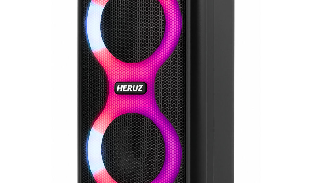Caixinha De Som Caixa Grande Potencia Led Bluetooth 2 Alto Falantes Heruz MP3