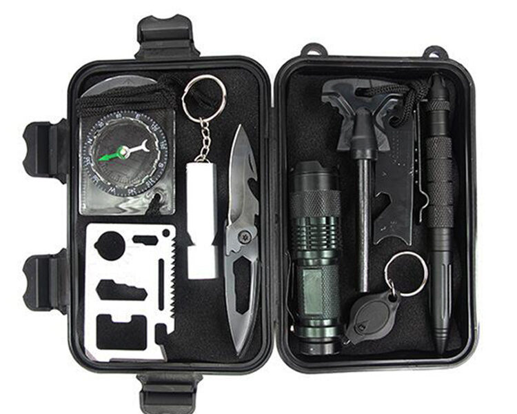Kit de Sobrevivência Completo Emergência Pessoal Viagem Camping Acampamento