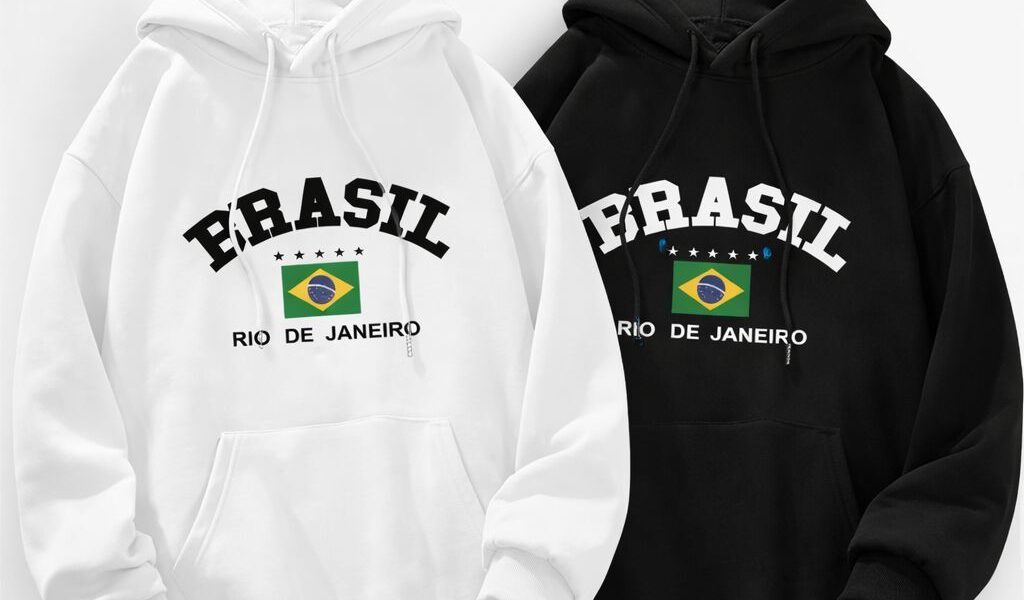 Kit Moletom Brasil Unissex Casaco Flanelado Algodão Premium
