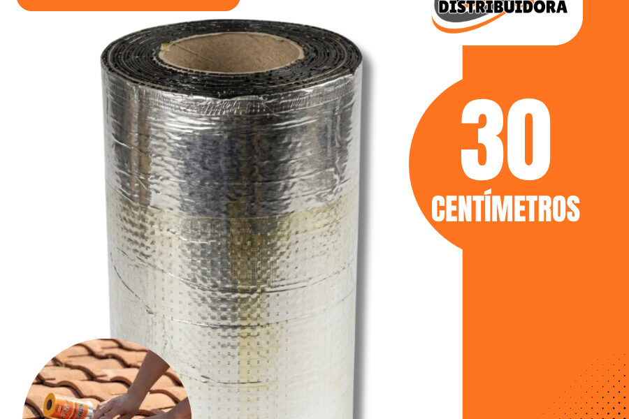 Fita Asfáltica Impermeável Manta Adesiva Para Reparos 30CMx10M Rufo, Calha Telhado