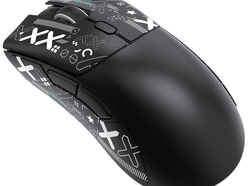 Mouse Gamer Attack Shark R1 Tri-Mode (USB/2.4G/Bluetooth) Sensor PAW3311 59g 6 Botões DPI Ajustável RGB Recarregável