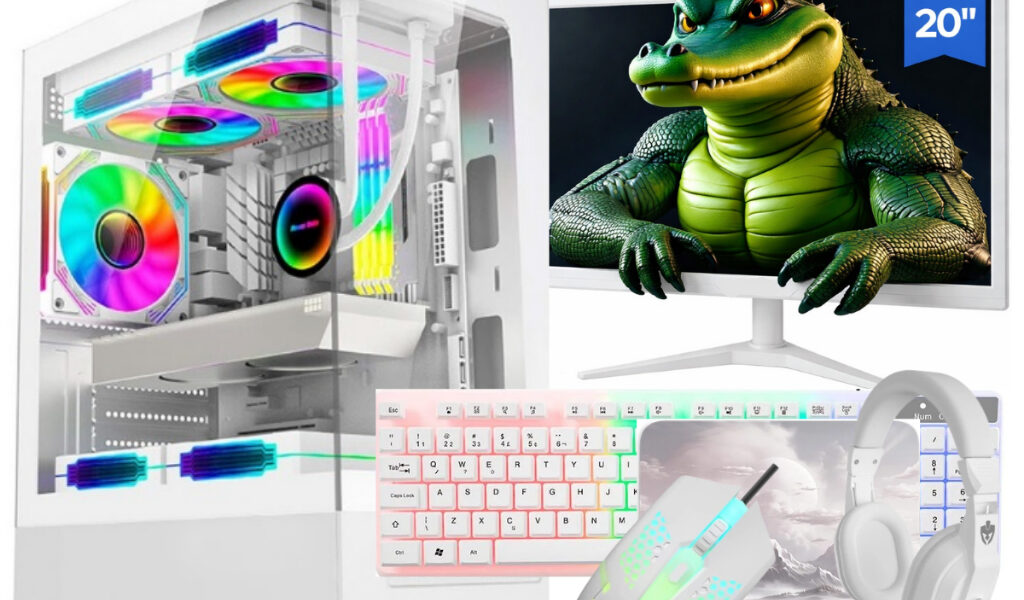 Computador Completo I5 Memoria Ram 16GB Monitor, Mouse, Teclado, Fone de ouvido - Branco