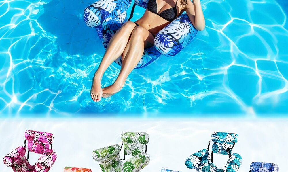 Cadeira Rede Boia Reclinável Flutuante Inflável Para Piscina