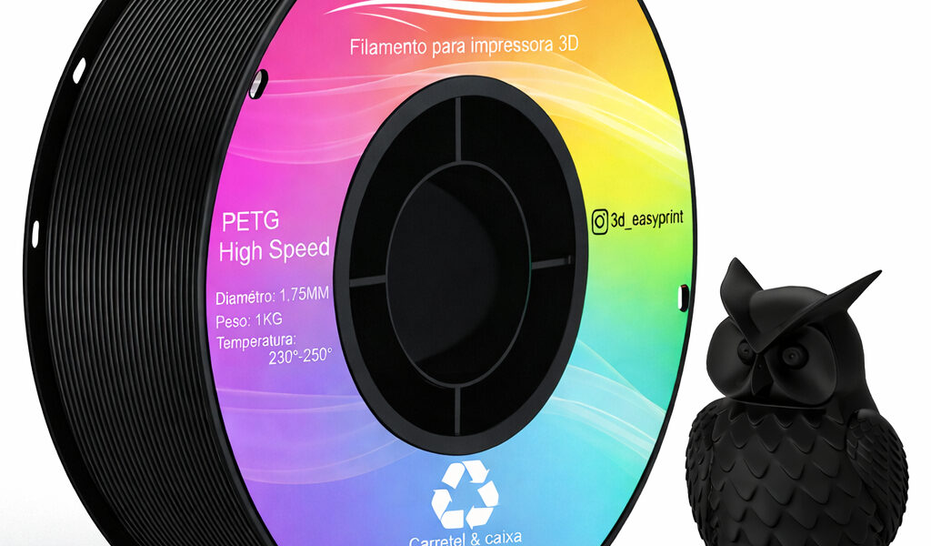 Filamento Petg Para Impressão 3d Rolo 1kg Easy Print 3d Cor Preto, Branco, várias cores