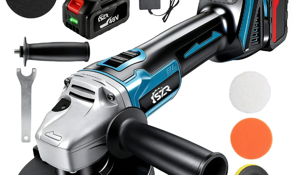 Esmerilhadeira Lixadeira Angular 48V 4 polegadas Brushless 9500rpm-2bateria De Lítio lixadeira bateria