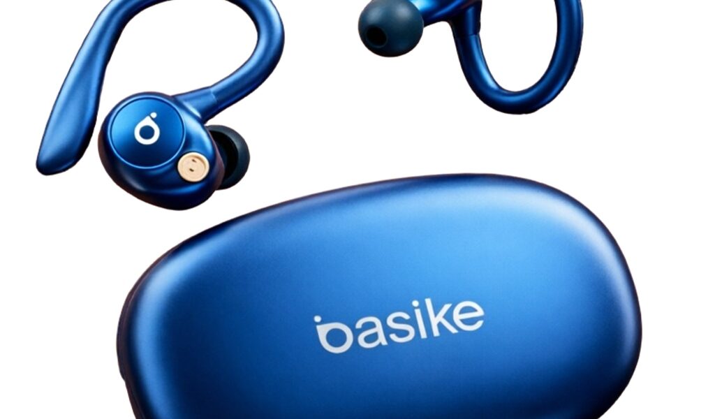 BASIKE Fone bluetooth barato Fones de ouvido sem fio Bluetooth com clipe para cancelamento de ruído e ganchos de orelha