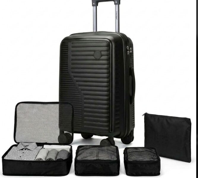 Mala de Bordo Dermond PRO com Kit Organizadores de Viagem 4 Peças