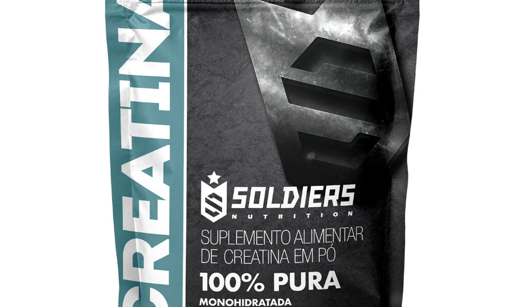 Creatina Monohidratada 1kg 100% Pura Importada Soldiers Nutrition Suplemento Performance Muscular Força