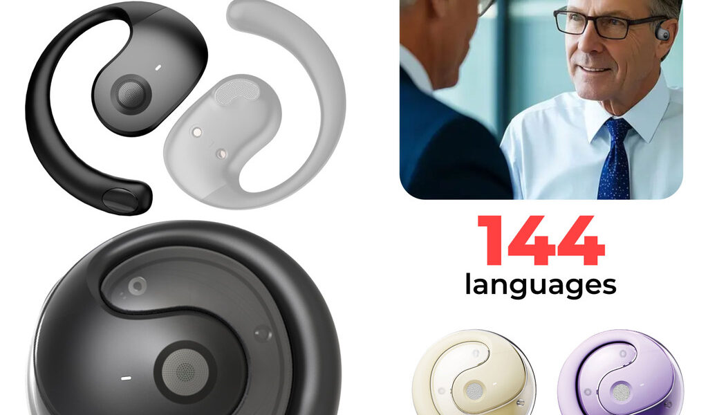 144 Idiomas Tradução Fones De Ouvido Sem Fio Inteligente À Prova Dwaterproof Água Ai Tradutor Em Tempo Real Bluetooth 5.