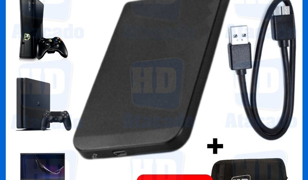 HD Externo 500gb USB 3.0 | Xbox, PS4 e Console, Muito +Espaço e Velocidade PC e Notebook