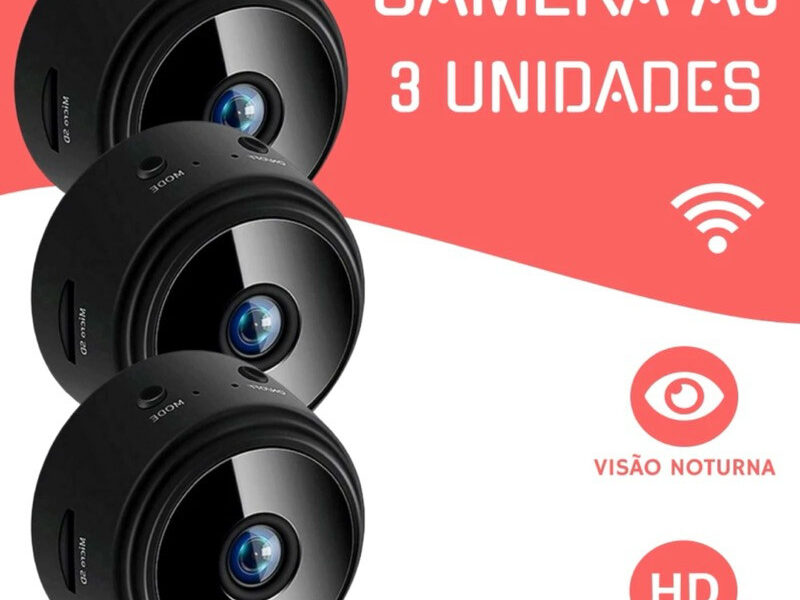 Kit 1-3 Câmeras A9 HD Mini com visão noturna Wifi Câmera 1080P Vigilância
