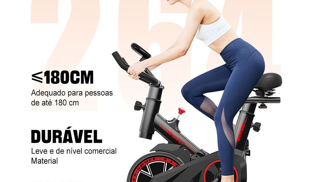 Bicicleta Spinning Ergométrica Para Exercícios Com Monitor Profissional Sport Suporta até 120kg envio rapito