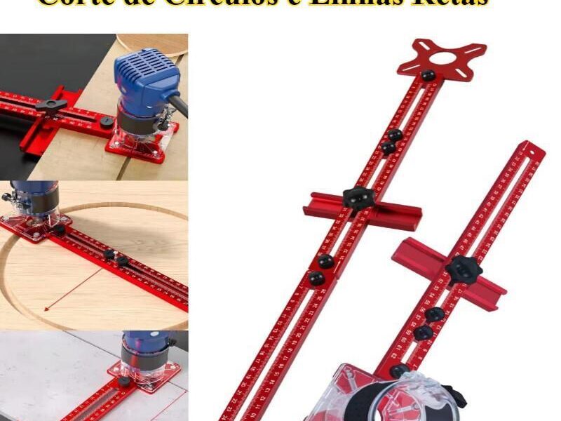 [WJGJ] Gabarito Para Tupia Corte De Círculos E Linhas Retas Ferramenta Profissional Para Marcenaria