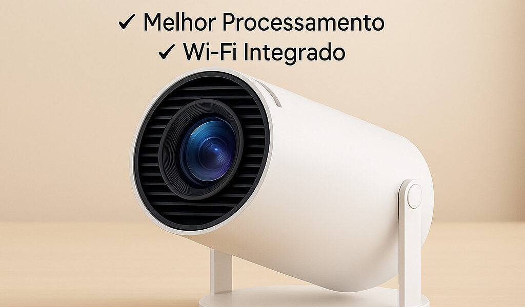 Projetor 4K HY300 Pro Wi-Fi 5G — Imagem Ultra Nítida, Espelhamento de Tela, Alta Brilho e Som Potente!