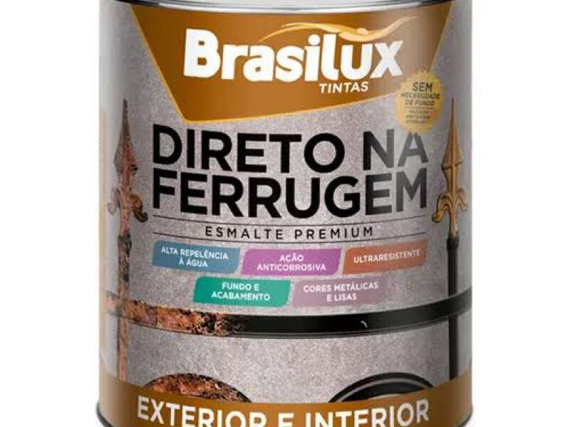TINTA DIRETO NA FERRUGEM ESM. SINT 900ML BRASILUX ( VARIAS CORES)