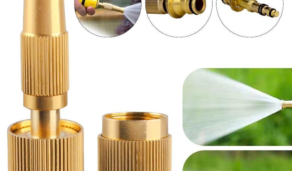 Pistola Spray De Água De Alta Pressão Com Ponta De Cobre Mangueira Bocal De Bronze