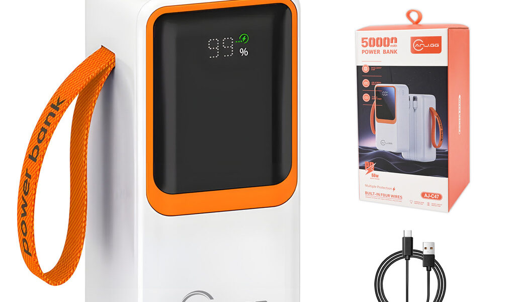 Power Bank 20000/30000/50000mAh Carga Rápida Display Digital 33W~66W USB Type-C