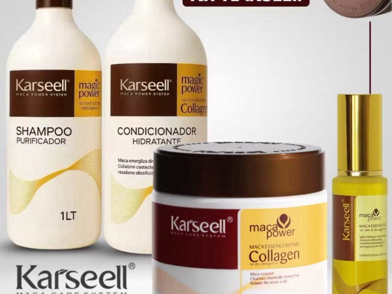 Kit Karseell Profissional Completo Shampoo 1L + Condicionador 1L + Másc 500g + Óleo 50ml 4 produtos