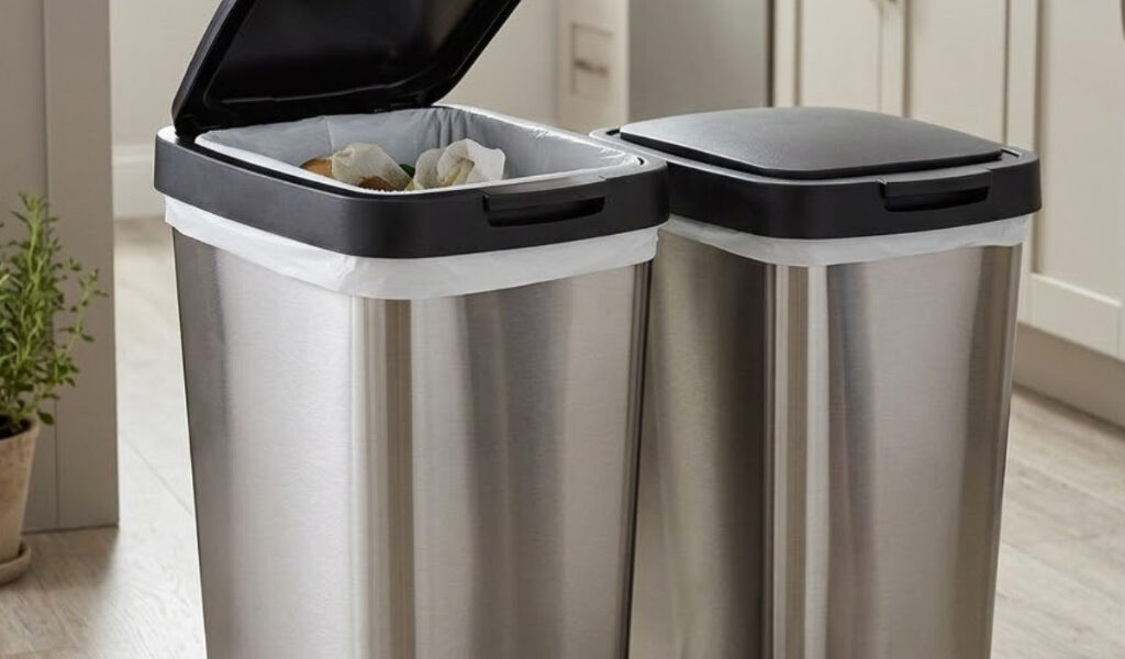 Jogo 1 Ou 2 Lixeiras Inox 9L Tampa Click Moderna Compacta Cozinha Banheiro Premium Fácil Limpeza