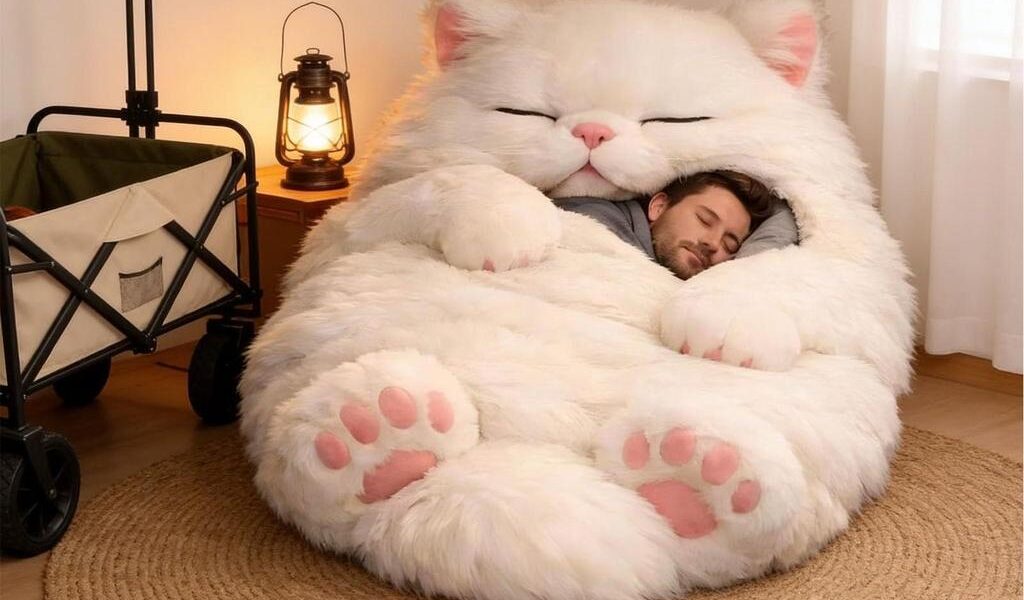Sacos De Dormir Fofos Em Forma De Gato Que Envolvem Você No Conforto Mais Fofo E Aconchegante Para Casa Interna , Quarto