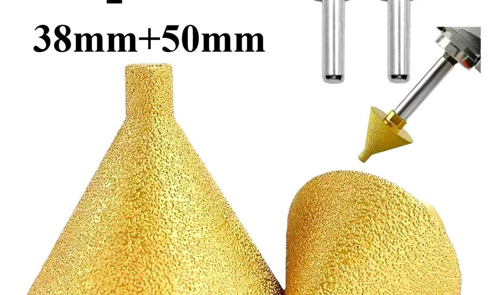 2pcs Broca Cônica Diamantada Rosca M14/M10 Serra Copo 38mm+50mm