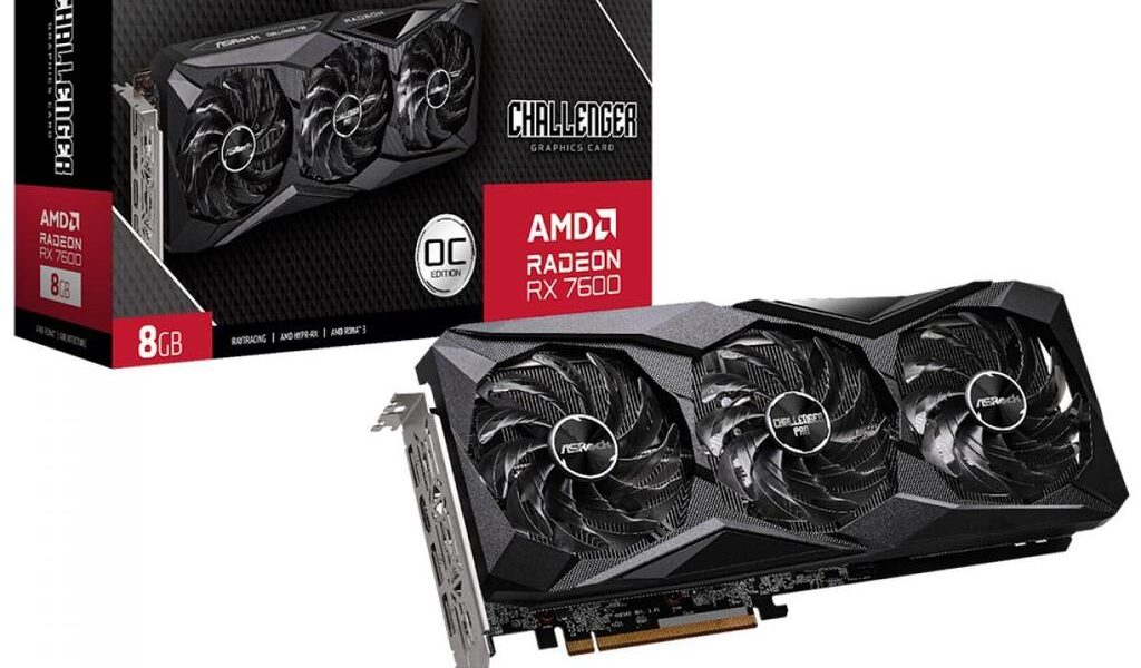 Placa de Vídeo AsRock AMD Radeon RX 7600 Challenger Pro OC, 8GB, GDDR6, FSR, 90-GA62ZZ-00UANF