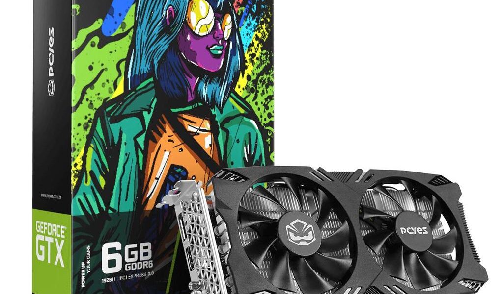 Placa de Vídeo Gpu Gtx 1660 Super Gddr6 6gb 192 Bits Full Size Dual Fan Pvx1660s62f